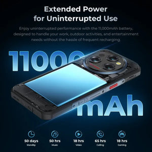 Oukitel WP35 S 4G Rugged Phone, 6GB+256GB, IP68/IP69K, Side Fingerprint, 11000mAh, 6.56 inch Android 14 MediaTek Helio G85 Octa Core, NFC, OTG, Network: 4G