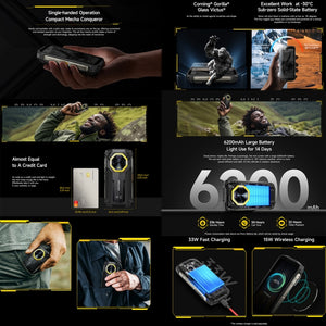 Ulefone Armor Mini 20 Pro, 8GB+256GB, IP68/IP69K Rugged Phone, 4.7 inch Android 14 MediaTek Dimensity 6300 5G Octa Core, Network: 5G, NFC, OTG