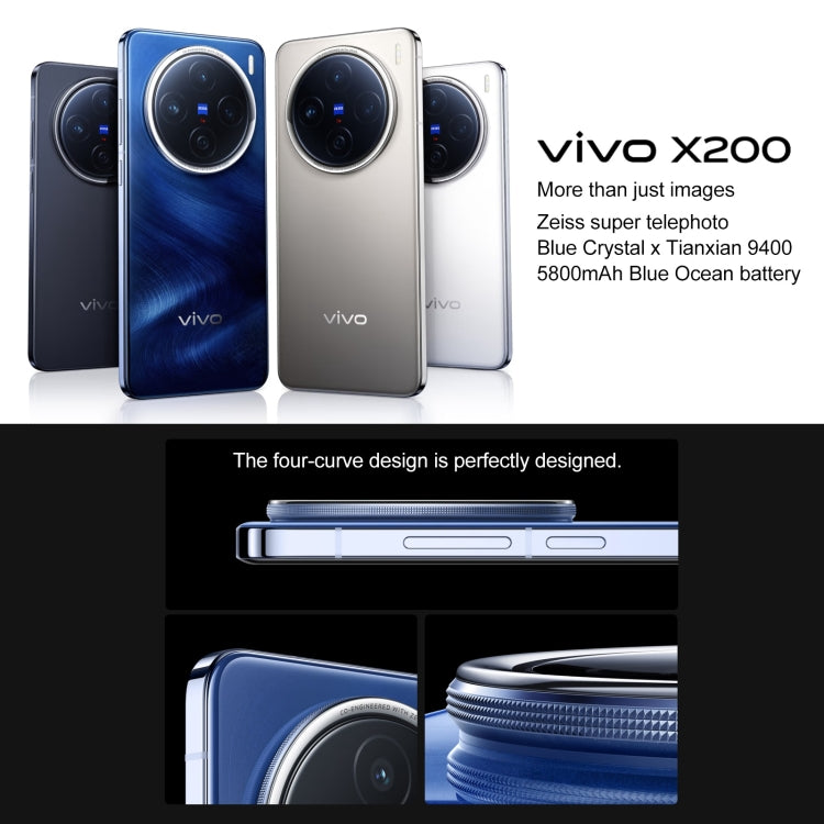 vivo X200, 12GB+512GB, Face ID / Screen Fingerprint Identification, 6.67 inch Android 15 Dimensity 9400 Octa Core, OTG, NFC, Network: 5G, Support Google Play