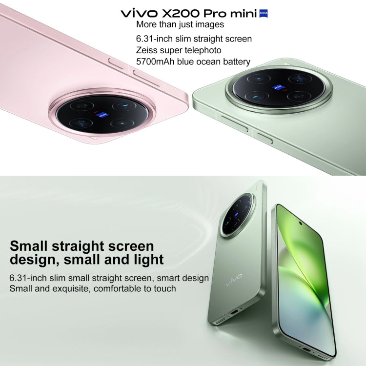 vivo X200 Pro mini, 12GB+256GB, Face ID / Screen Fingerprint Identification, 6.31 inch Android 15 Dimensity 9400 Octa Core, OTG, NFC, Network: 5G, Support Google Play