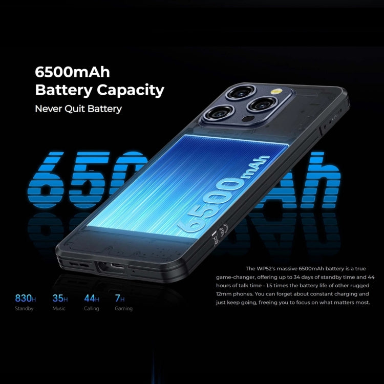 Oukitel WP52 5G Rugged Phone, 4GB+256GB, 6.6 inch Android 14.0 MediaTek Dimensity 6100+ Octa-core 3.0GHz, NFC, OTG, Network: 5G