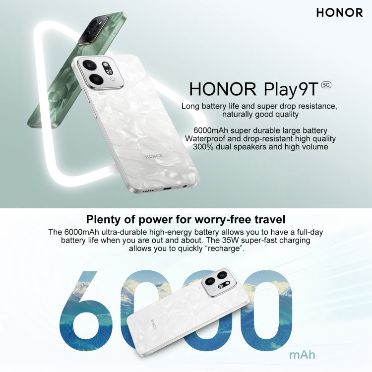 Honor Play9T 5G,  8GB+128GB, 6.77 inch MagicOS 8.0 Qualcomm Snapdragon 4 Octa Core up to 2.5GHz, Network: 5G, OTG, Not Support Google Play