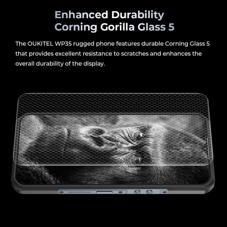 Oukitel WP35 5G Rugged Phone, 8GB+256GB, IP68/IP69K Fingerprint Identification, 11000mAh, 6.6 inch MediaTek Dimensity 6100+ Octa Core, NFC, OTG, Network: 5G