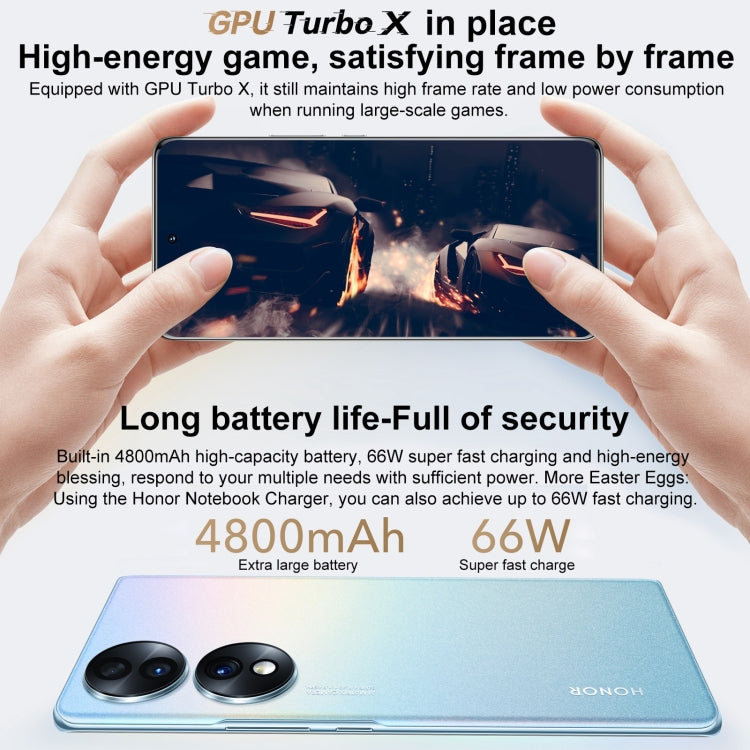 Triple Back Cameras, Screen Fingerprint Identification,  6.67 inch Magic UI 6.1 Qualcomm Snapdragon 778G Plus Octa Core up to 2.5GHz, Network: 5G, OTG, NFC, Not Support Google Play