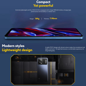 Triple Back Cameras, AI Face & Side Fingerprint Identification, 5000mAh Battery, 6.67 inch MIUI 13 /  Android 12 Snapdragon 695 5G Octa Core up to 2.2GHz, Network: 5G, NFC, Dual SIM, Support Google Play