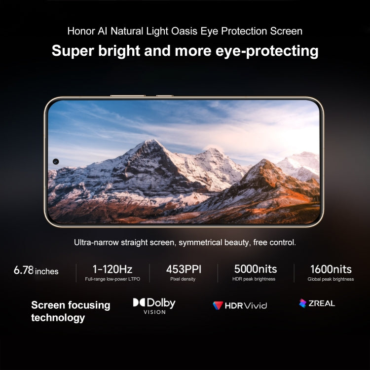 Honor Magic7, 12GB+256GB, Screen Fingerprint, 6.78 inch MagicOS 9.0 / Android 15 Snapdragon 8 Elite 3nm Octa Core, Network: 5G, NFC, OTG, Not Support Google Play