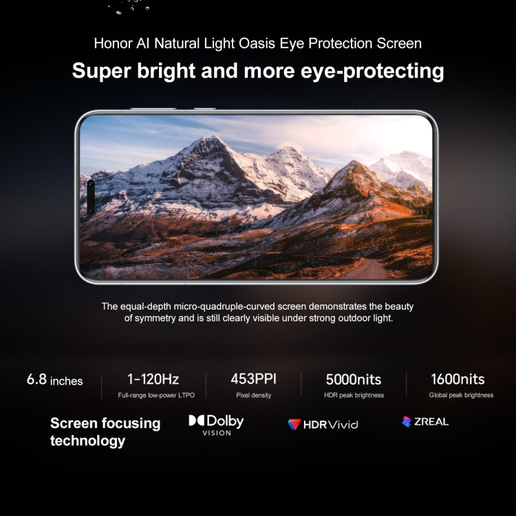 Honor Magic7 Pro, 12GB+256GB, Screen Fingerprint, 6.8 inch MagicOS 9.0 / Android 15 Snapdragon 8 Elite 3nm Octa Core, Network: 5G, NFC, OTG, Not Support Google Play