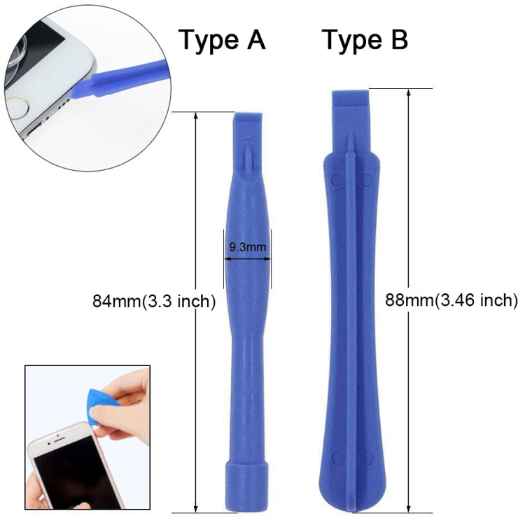 10 in 1 Repair Kits (4 x Screwdriver + 2 x Teardown Rods + 1 x Chuck + 2 x Triangle on Thick Slices + Eject Pin), 10 in 1