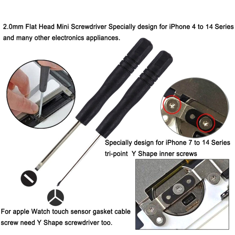 10 in 1 Repair Kits (4 x Screwdriver + 2 x Teardown Rods + 1 x Chuck + 2 x Triangle on Thick Slices + Eject Pin), 10 in 1