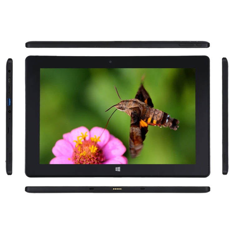 Hongsamde Tablet PC, 10.1 inch, 8GB+128GB, Windows 11 Intel Gemini Lake Celeron J4125 1.1GHz - 2.6GHz, HDMI, Bluetooth, WiFi, with Keyboard Leather Case(Black)