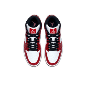 Air Jordan 1 Mid 'Chicago' Red and White For Men Classic Retro Basketball Sneakers Shoes