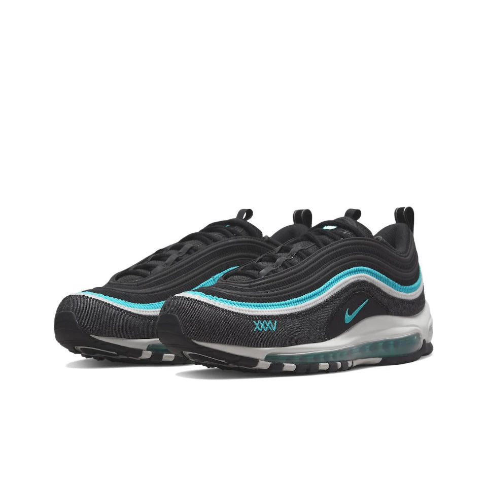 Nike Air Max 97 "Georgetown" Men's and Women's Running Shoes Breathable Sports Unisex Blue Grey Sneakers