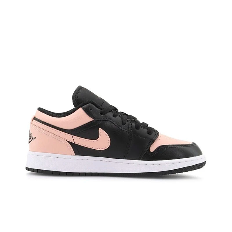 Original Air Jordan 1 Low "Cherry" Pink GS Size For Women's Non-Slip Low-Top Retro Classic Basketball Shoes Sneakers 554723-106