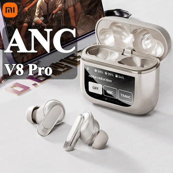 XIAOMI V8 Pro ANC Wireless Earphones Bluetooth 5.3 Headphones TWS Earbuds Sports Waterproof Headset With Mic For Android iOS