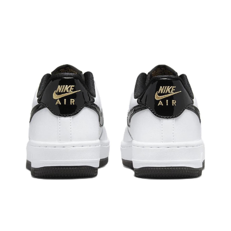 Nike Air Force 1 Low Black White Swoosh Casual Retro Sneakers For Men & Women