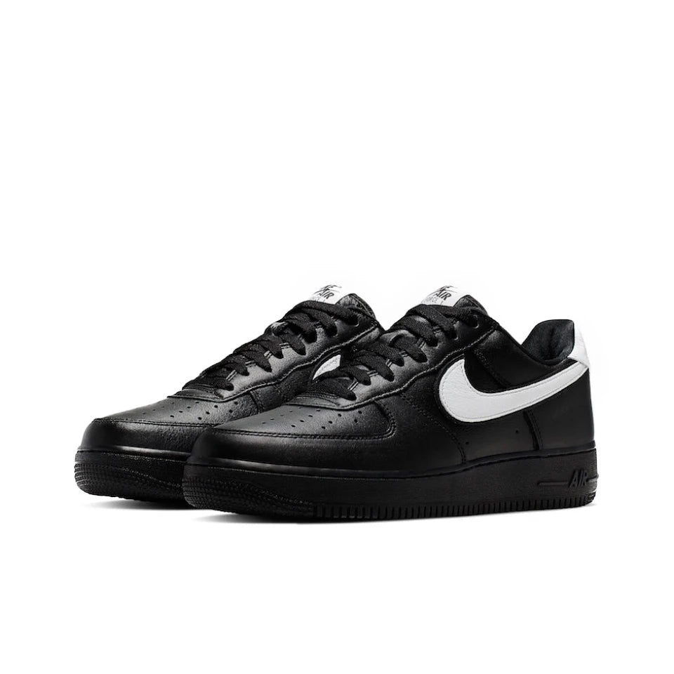 Nike Air Force 1 Low Black White Swoosh Casual Retro Sneakers For Men & Women