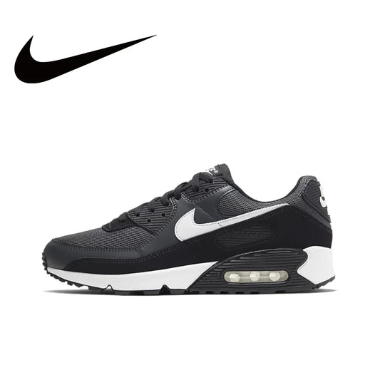 Nike Air Max 90 Low Top Casual Running Shoes Men's and Women's Iron Gray Black