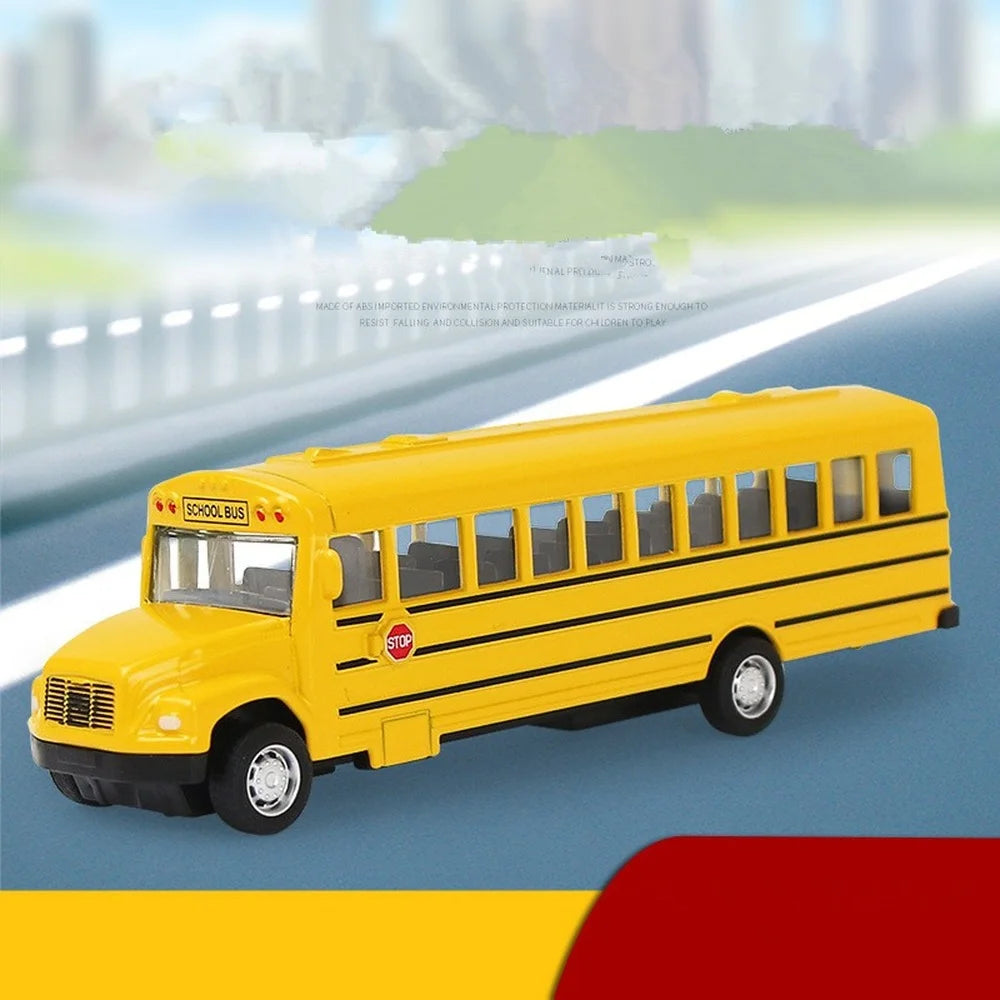 Diecast Alloy School Bus Kids Toy Car