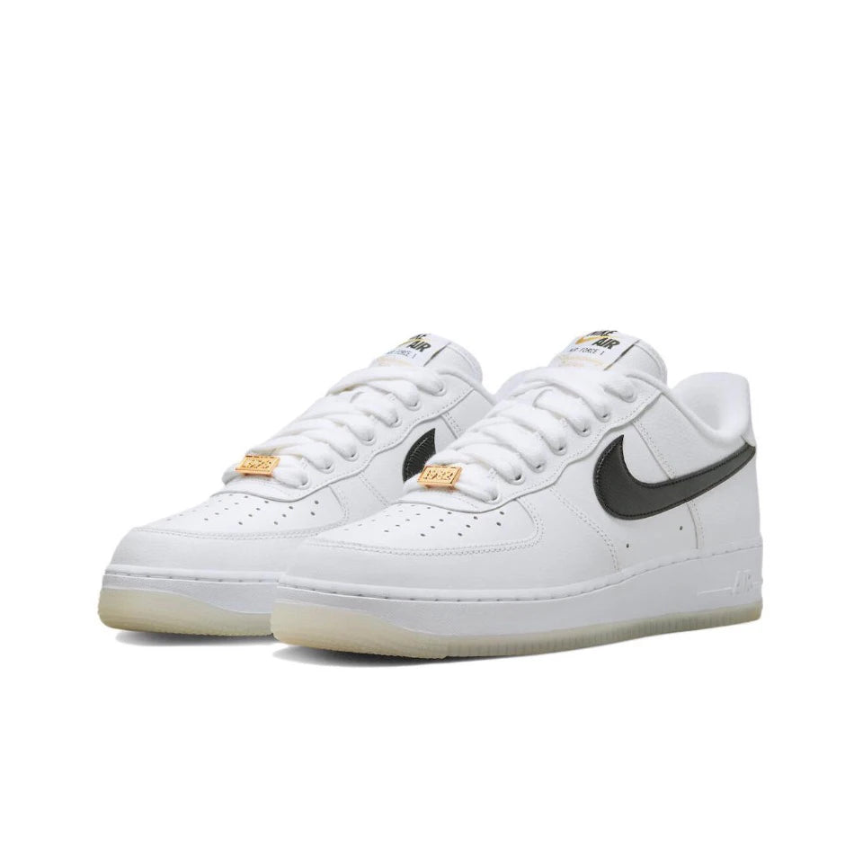 Nike Air Force 1 Low Black White Swoosh Casual Retro Sneakers For Men & Women