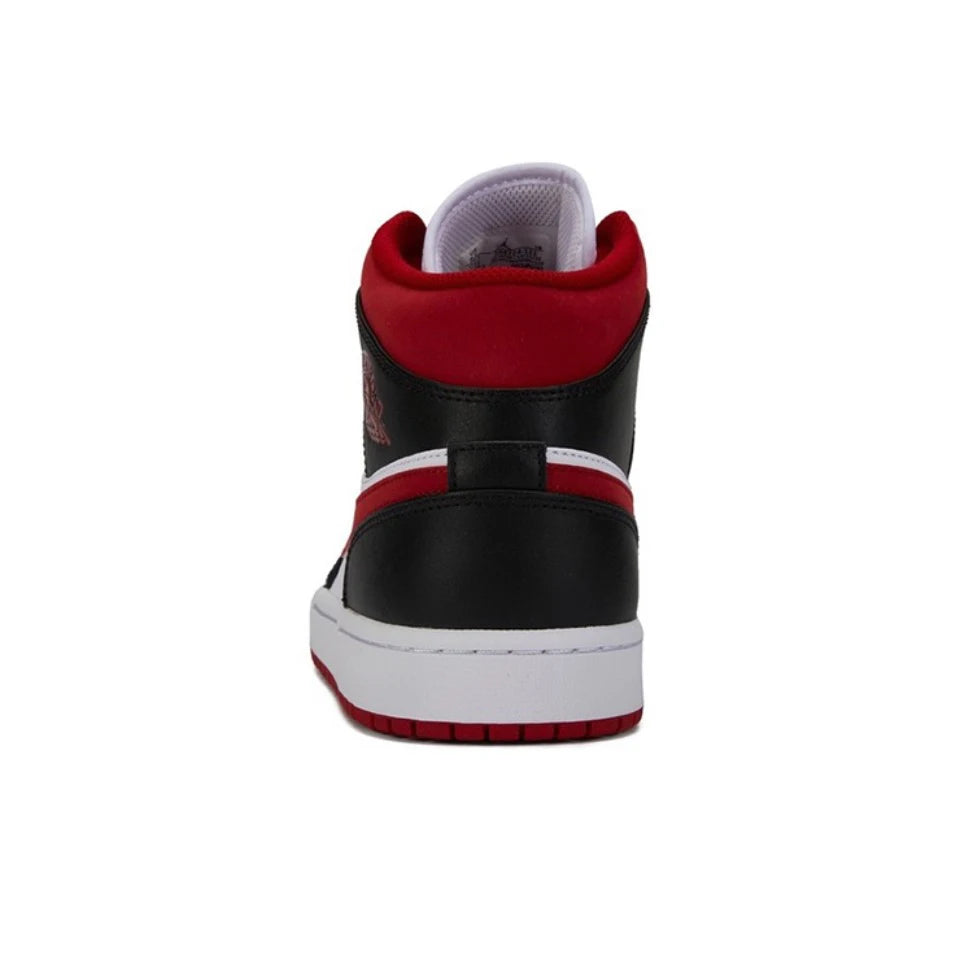 Air Jordan 1 Mid 'Chicago' Red and White For Men Classic Retro Basketball Sneakers Shoes