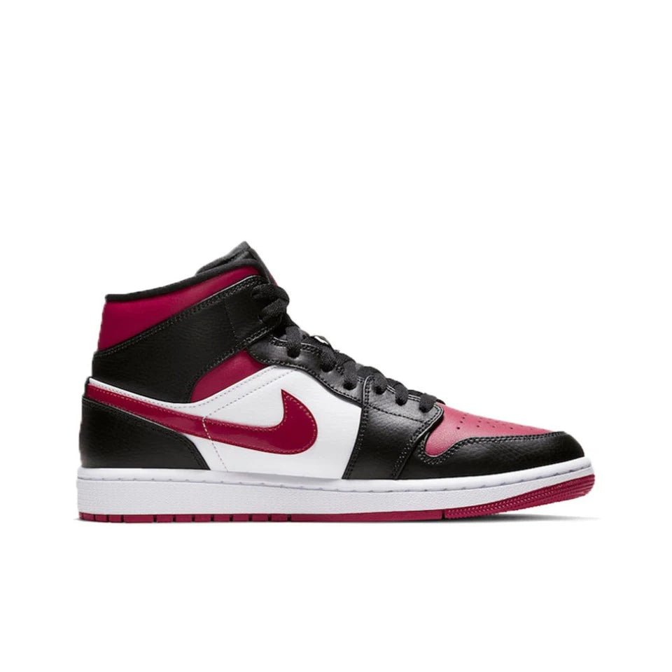 Air Jordan 1 Mid 'Chicago' Red and White For Men Classic Retro Basketball Sneakers Shoes