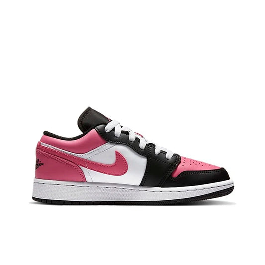 Original Air Jordan 1 Low "Cherry" Pink GS Size For Women's Non-Slip Low-Top Retro Classic Basketball Shoes Sneakers 554723-106