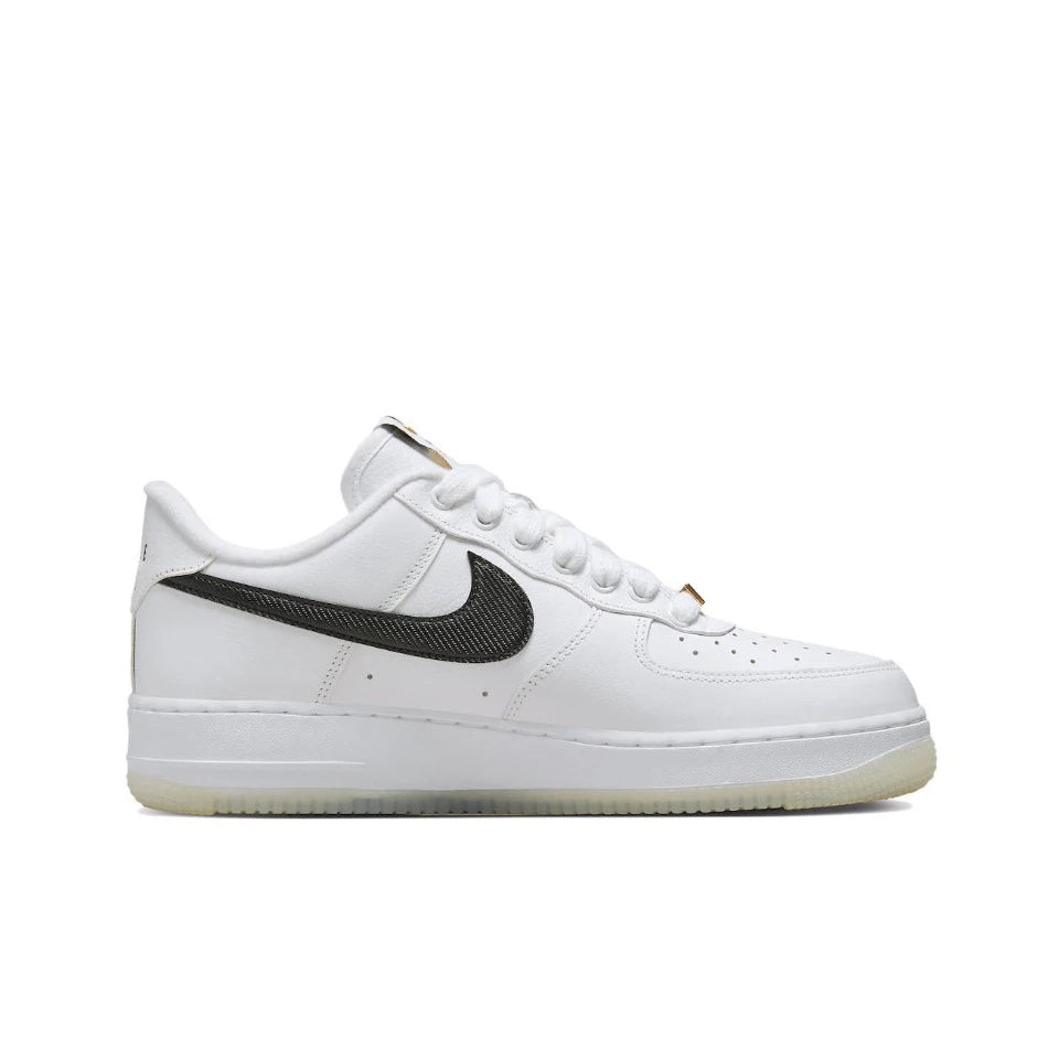 Nike Air Force 1 Low Black White Swoosh Casual Retro Sneakers For Men & Women