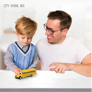 Diecast Alloy School Bus Kids Toy Car