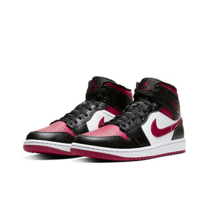 Air Jordan 1 Mid 'Chicago' Red and White For Men Classic Retro Basketball Sneakers Shoes