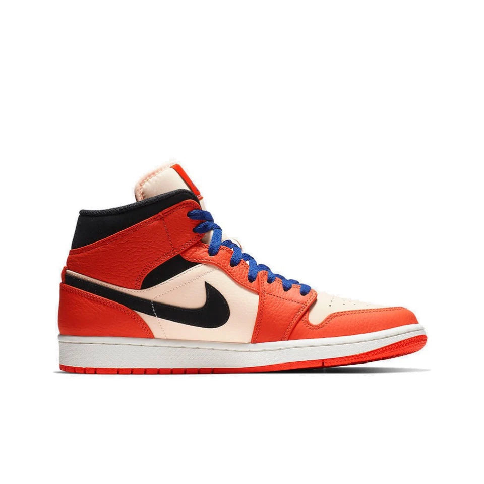 Air Jordan 1 Mid 'Chicago' Red and White For Men Classic Retro Basketball Sneakers Shoes