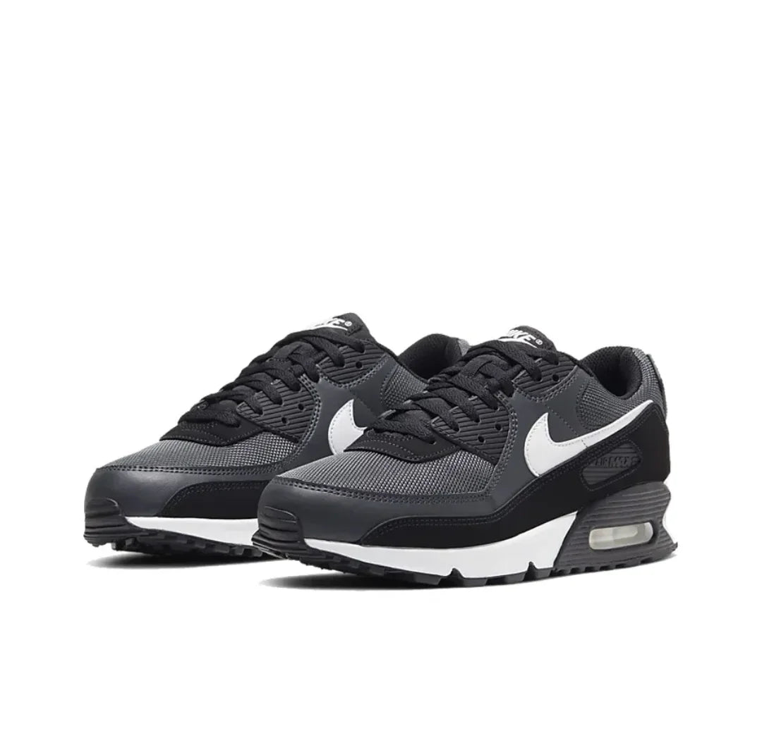 Nike Air Max 90 Low Top Casual Running Shoes Men's and Women's Iron Gray Black