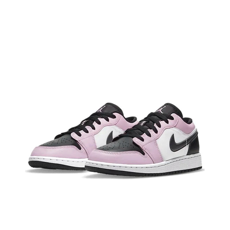 Original Air Jordan 1 Low "Cherry" Pink GS Size For Women's Non-Slip Low-Top Retro Classic Basketball Shoes Sneakers 554723-106