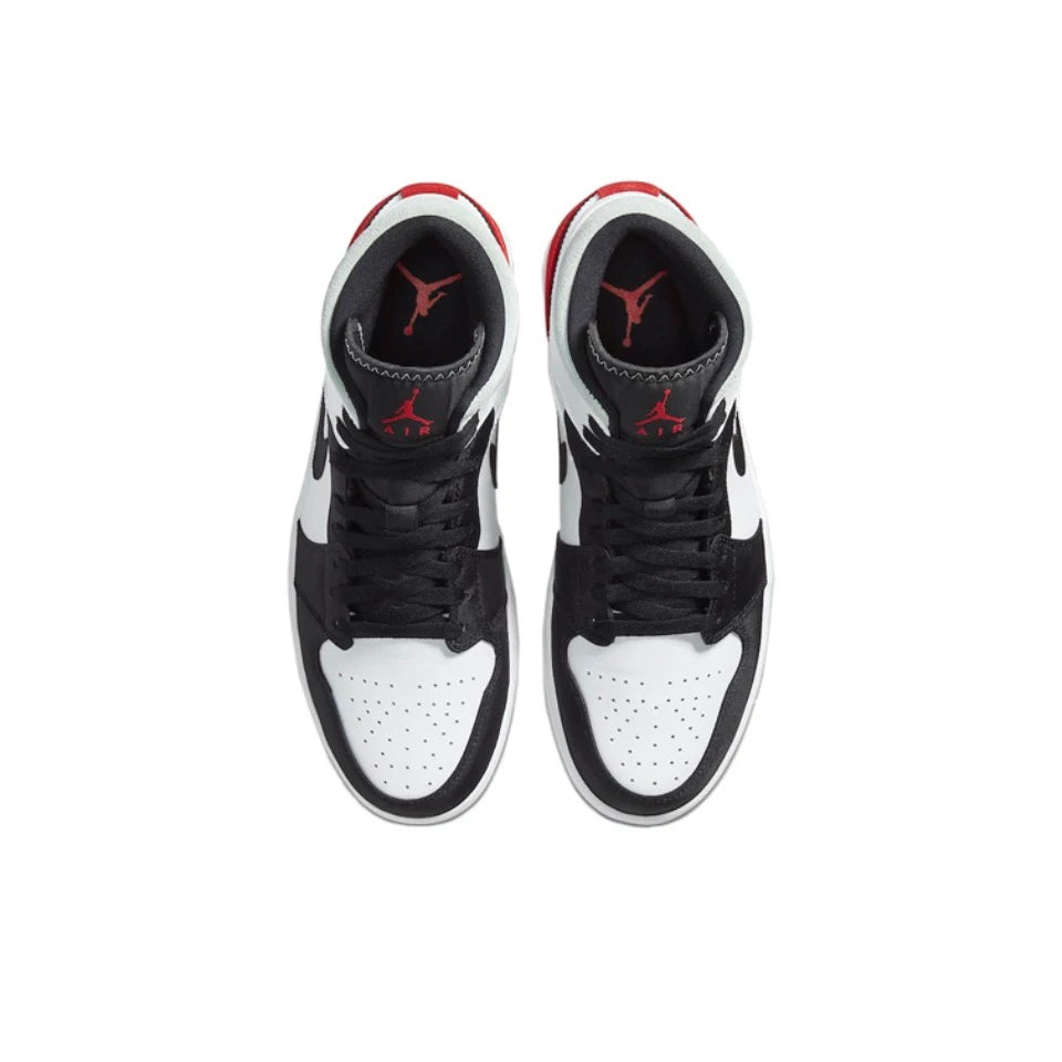 Air Jordan 1 Mid 'Chicago' Red and White For Men Classic Retro Basketball Sneakers Shoes