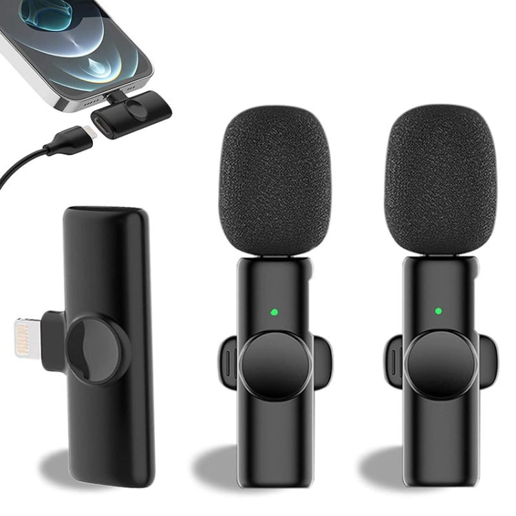 Bluetooth  Mini Microphone Wireless Lavalier Noise Reduction Microphone for iPhone / iPad, with 8 Pin Receiver