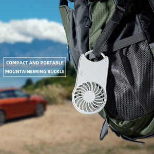 F12 3 Wind Speed Outdoor Summer Cooling Fan Hanging Buckle Mini Handheld Fan