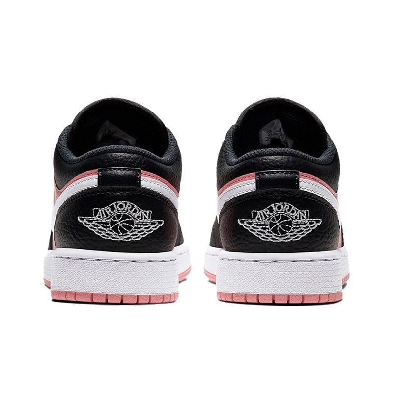 Original Air Jordan 1 Low "Cherry" Pink GS Size For Women's Non-Slip Low-Top Retro Classic Basketball Shoes Sneakers 554723-106