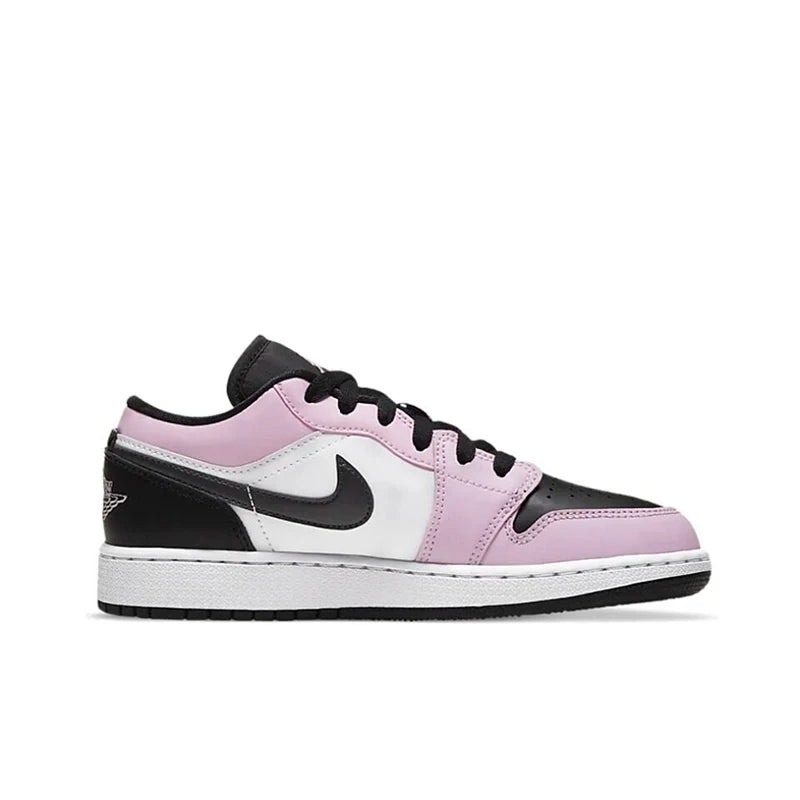 Original Air Jordan 1 Low "Cherry" Pink GS Size For Women's Non-Slip Low-Top Retro Classic Basketball Shoes Sneakers 554723-106