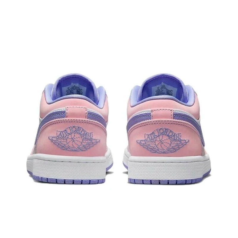 Original Air Jordan 1 Low "Cherry" Pink GS Size For Women's Non-Slip Low-Top Retro Classic Basketball Shoes Sneakers 554723-106