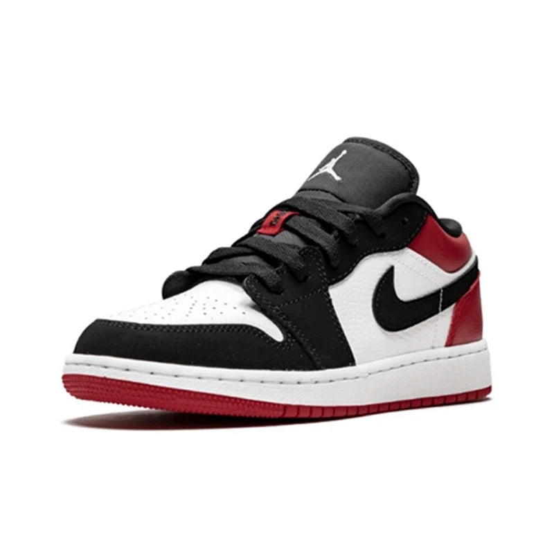 Original Air Jordan 1 Low "Cherry" Pink GS Size For Women's Non-Slip Low-Top Retro Classic Basketball Shoes Sneakers 554723-106