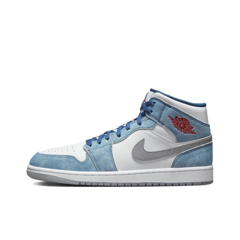 Air Jordan 1 Mid 'Chicago' Red and White For Men Classic Retro Basketball Sneakers Shoes