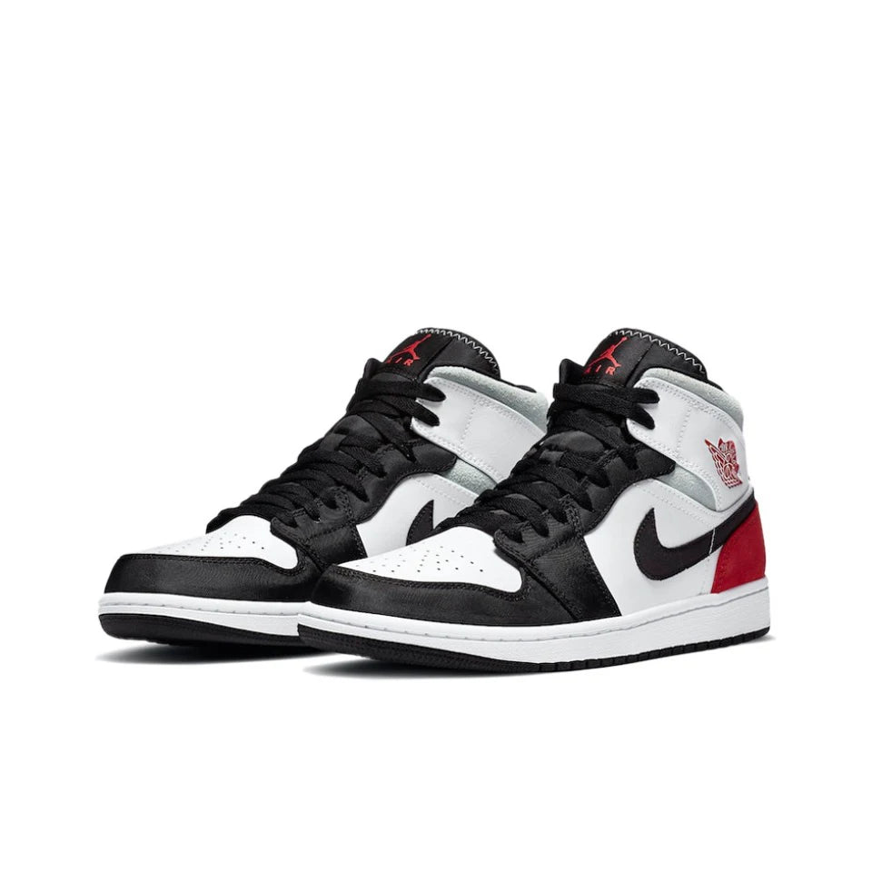 Air Jordan 1 Mid 'Chicago' Red and White For Men Classic Retro Basketball Sneakers Shoes