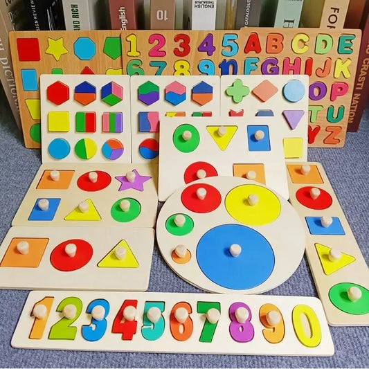 Children Wooden Puzzle Toy for Baby 1 2 3 Years Old