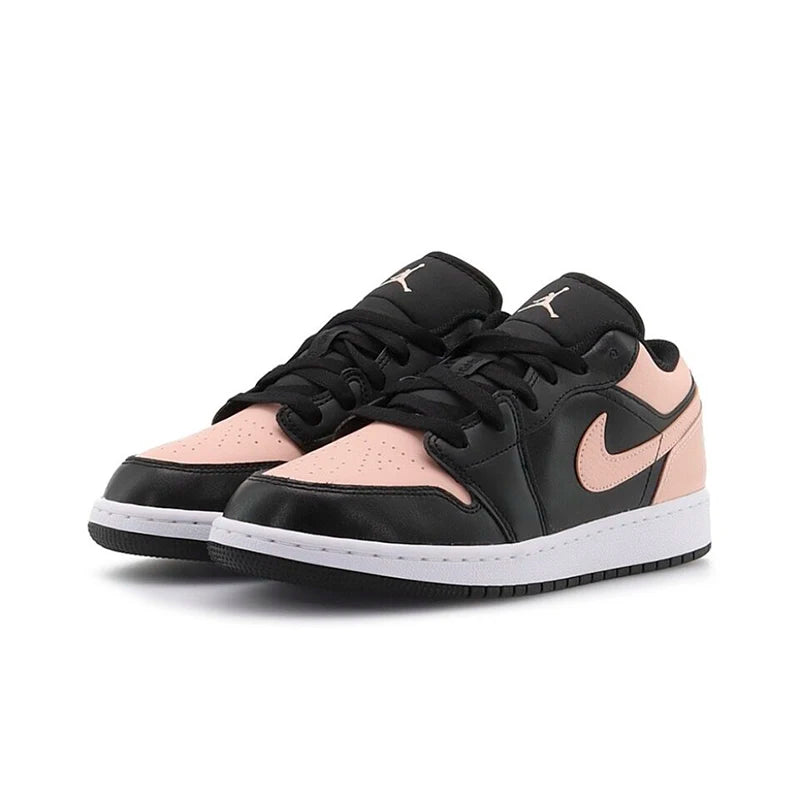 Original Air Jordan 1 Low "Cherry" Pink GS Size For Women's Non-Slip Low-Top Retro Classic Basketball Shoes Sneakers 554723-106