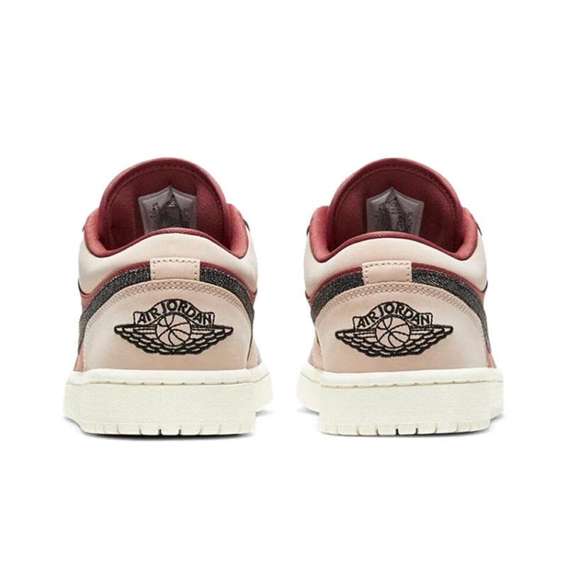 Original Air Jordan 1 Low "Cherry" Pink GS Size For Women's Non-Slip Low-Top Retro Classic Basketball Shoes Sneakers 554723-106