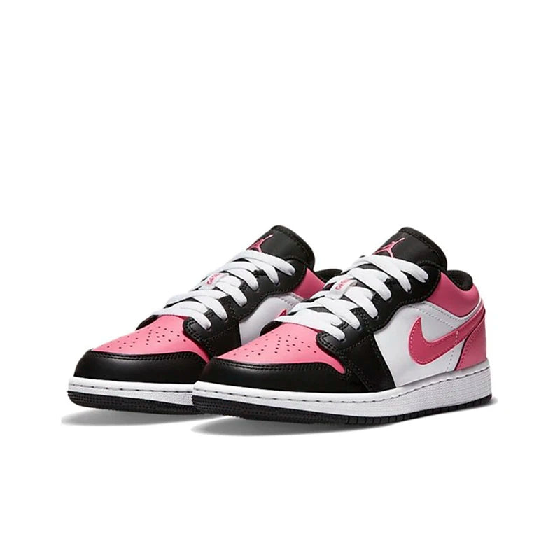 Original Air Jordan 1 Low "Cherry" Pink GS Size For Women's Non-Slip Low-Top Retro Classic Basketball Shoes Sneakers 554723-106