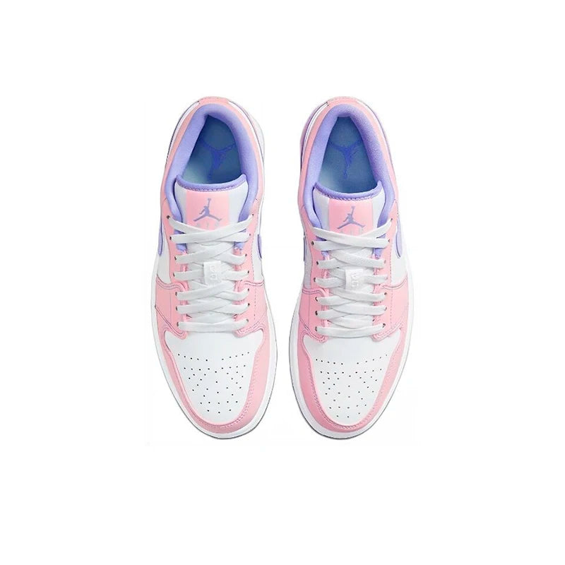 Original Air Jordan 1 Low "Cherry" Pink GS Size For Women's Non-Slip Low-Top Retro Classic Basketball Shoes Sneakers 554723-106