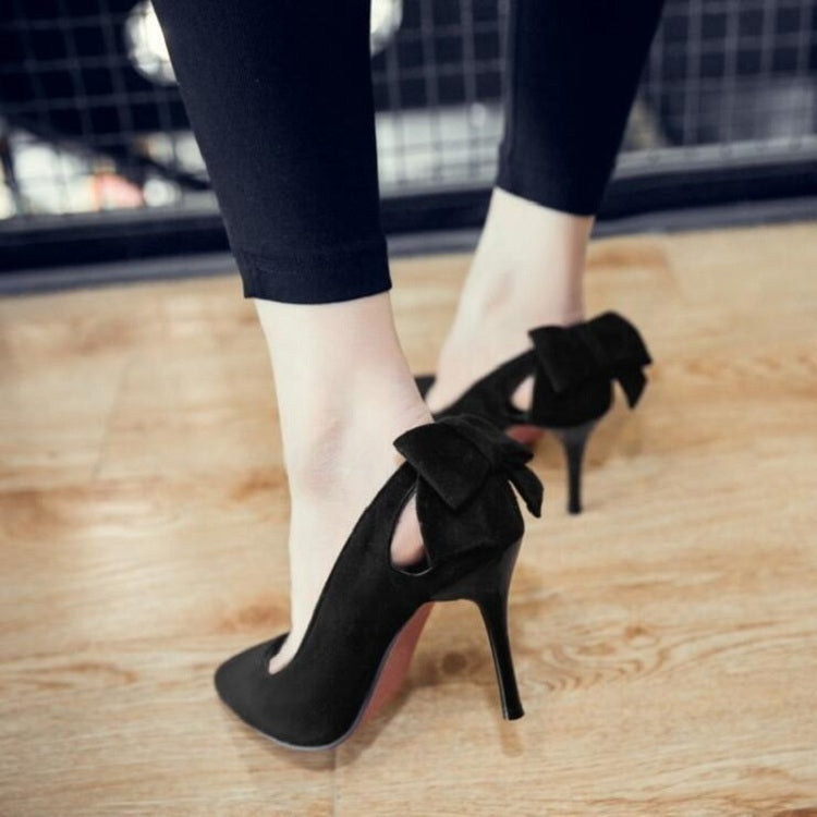 Women Shoes Bow Pointed Toe Stiletto Heels