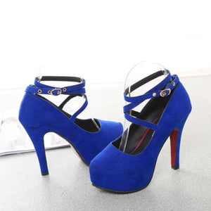 Women Shoes Round Toe Stiletto High Heels