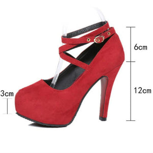 Women Shoes Round Toe Stiletto High Heels