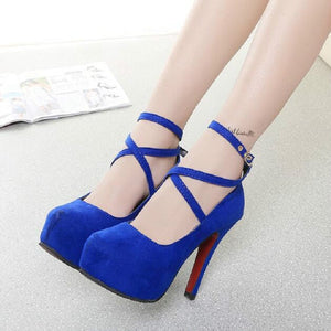 Women Shoes Round Toe Stiletto High Heels